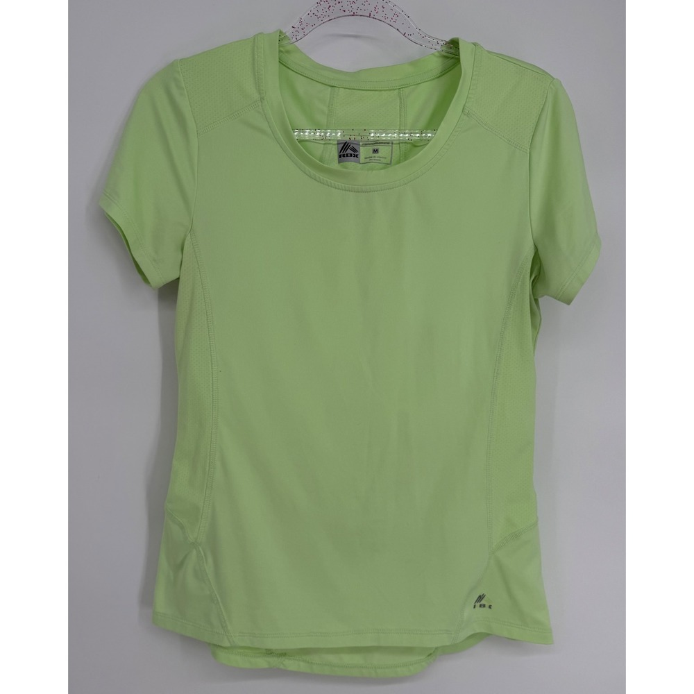 RBX Performance Womens‎ Lime Green Mesh Panel Activewear T-Shirt Sz M